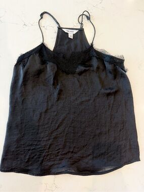 Nine West Black Lace-Trim Camisole Top
